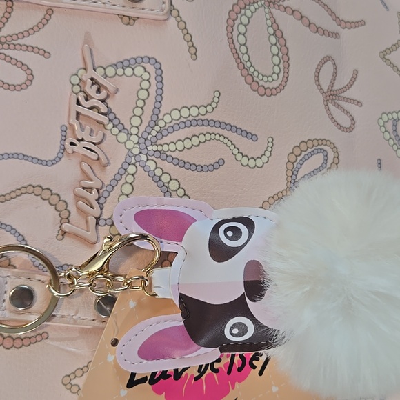 BETSY JOHNSON BOW PINK BAG WITH CHARM NWT - Picture 2 of 6